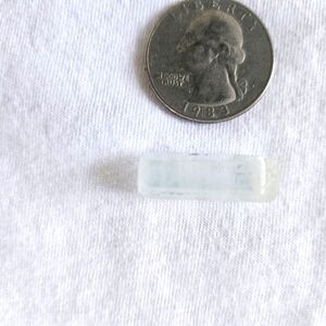 Aquamarine rod pendant drilled